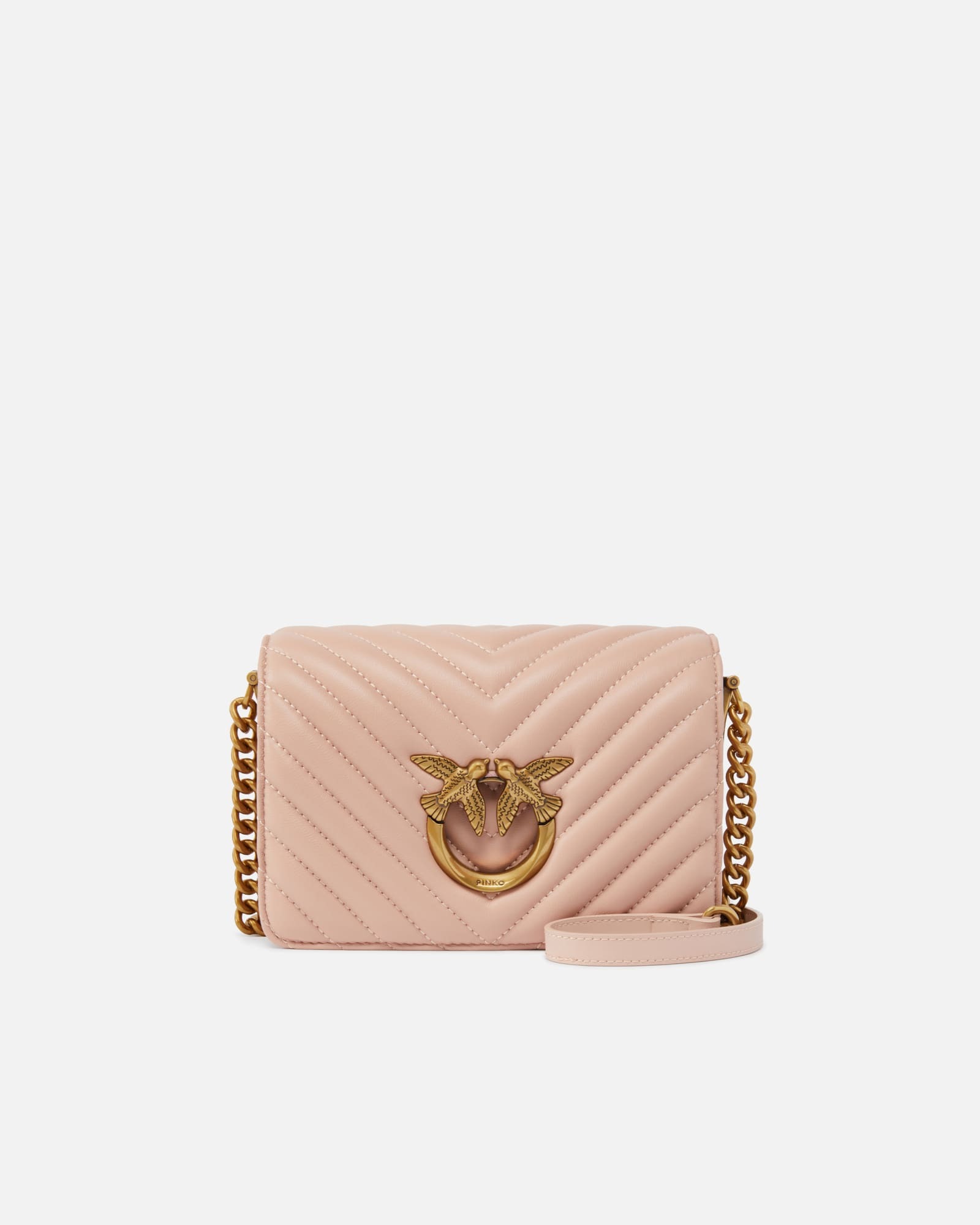 PINKO 102747A0F1D01Q 関税送料込 Horizontal Flat Bag in leather PINKO → Shop Online